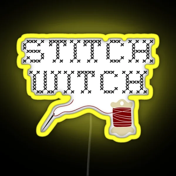 Stitch Witch RGB Neon Sign