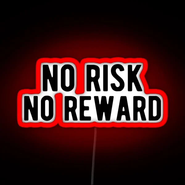 STOCK MARKET FOREX TRADER No Risk No Reward RGB Neon Sign