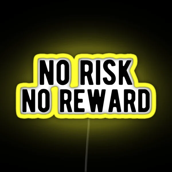 STOCK MARKET FOREX TRADER No Risk No Reward RGB Neon Sign