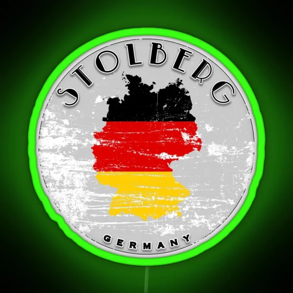 Stolberg Germany Flag Worn RGB Neon Sign