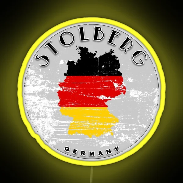 Stolberg Germany Flag Worn RGB Neon Sign