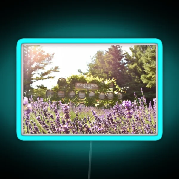 Stones Throw Winery Flowers RGB Neon Sign
