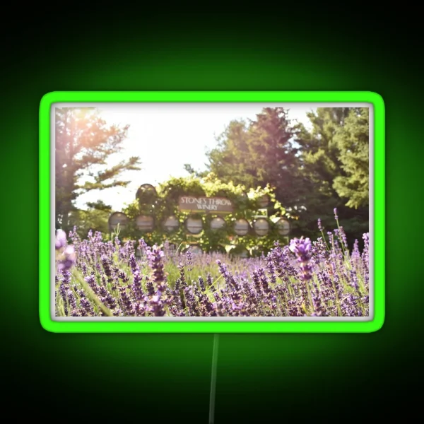 Stones Throw Winery Flowers RGB Neon Sign