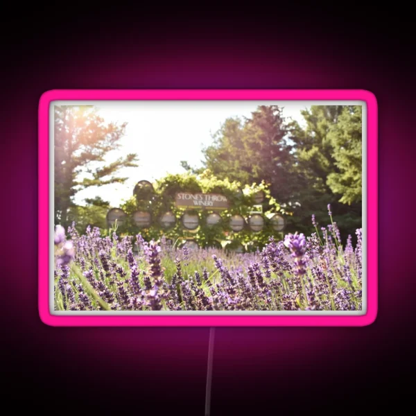 Stones Throw Winery Flowers RGB Neon Sign