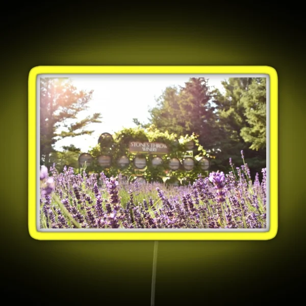 Stones Throw Winery Flowers RGB Neon Sign