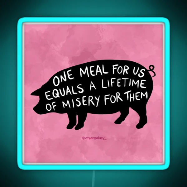 Stop Animal Cruelty RGB Neon Sign