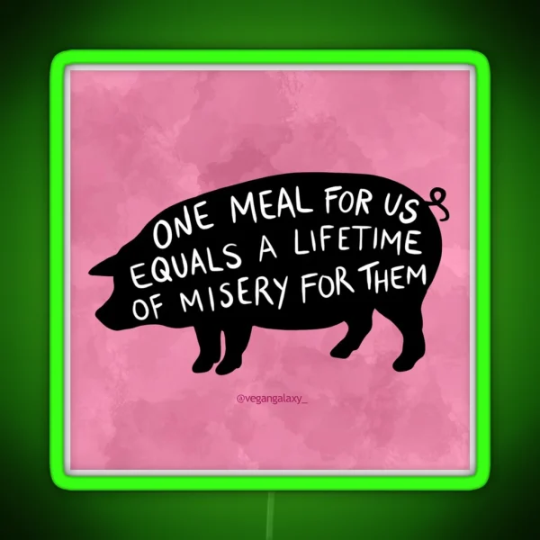 Stop Animal Cruelty RGB Neon Sign