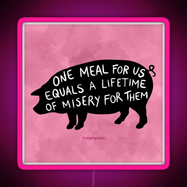 Stop Animal Cruelty RGB Neon Sign