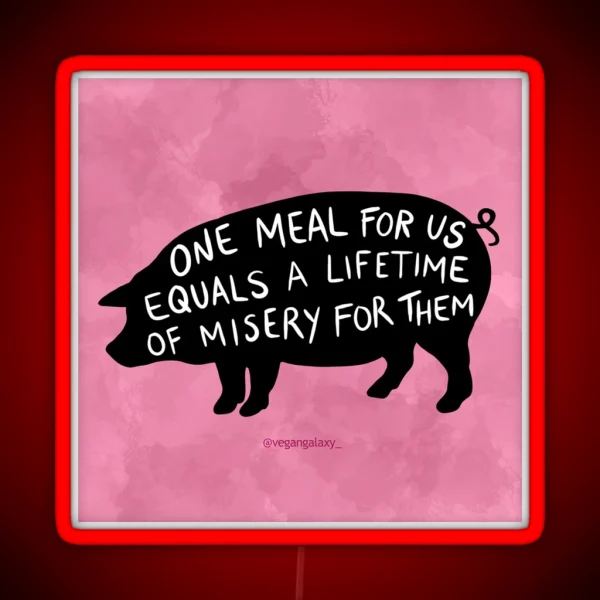 Stop Animal Cruelty RGB Neon Sign