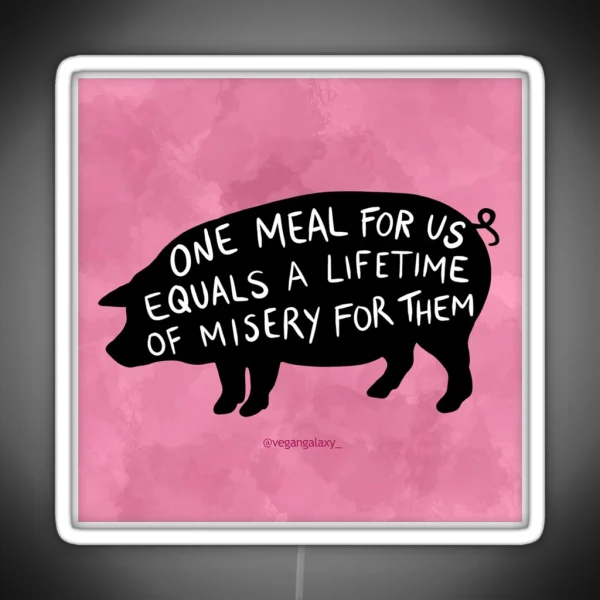 Stop Animal Cruelty RGB Neon Sign