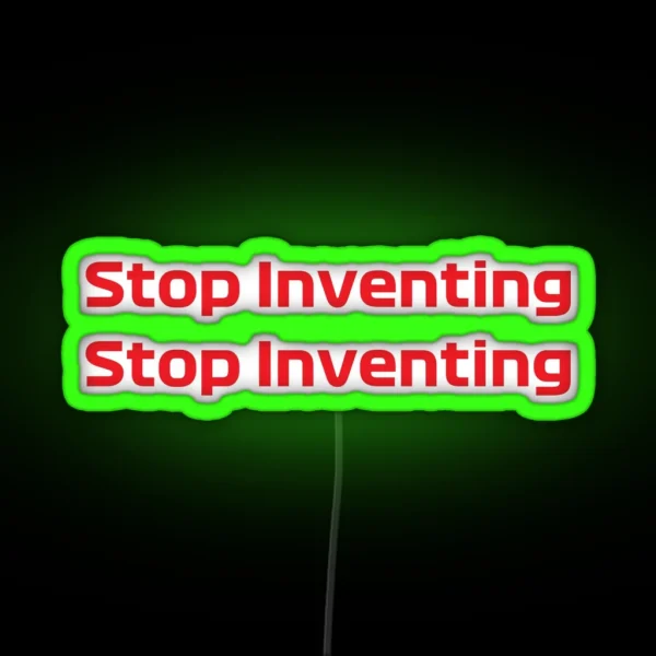 Stop Inventing Carlos Sainz RGB Neon Sign