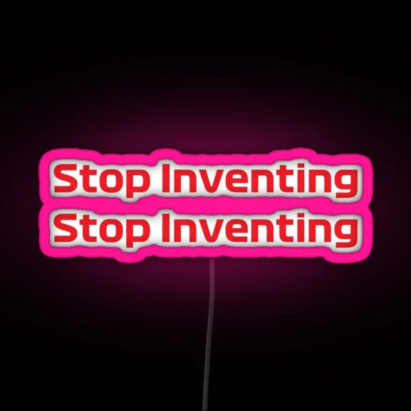 Stop Inventing Carlos Sainz RGB Neon Sign