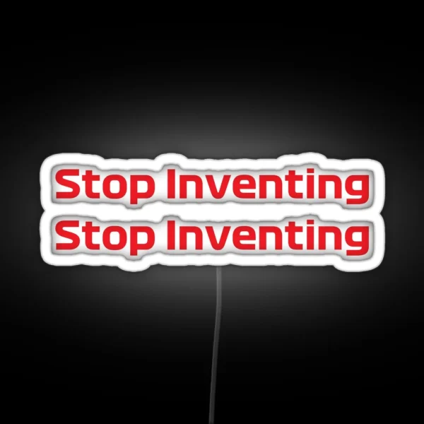 Stop Inventing Carlos Sainz RGB Neon Sign