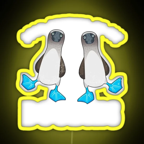 Stop Staring At My Boobies Funny Birds RGB Neon Sign