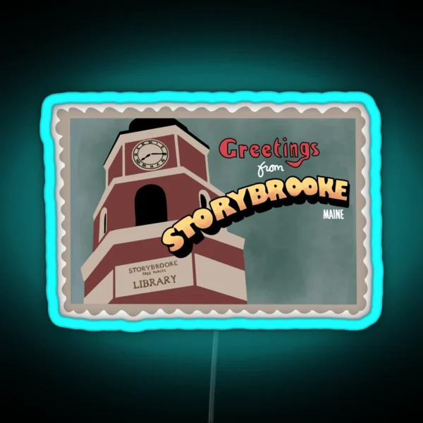 Storybrooke Postcard Once Upon A Time RGB Neon Sign