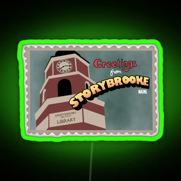 Storybrooke Postcard Once Upon A Time RGB Neon Sign