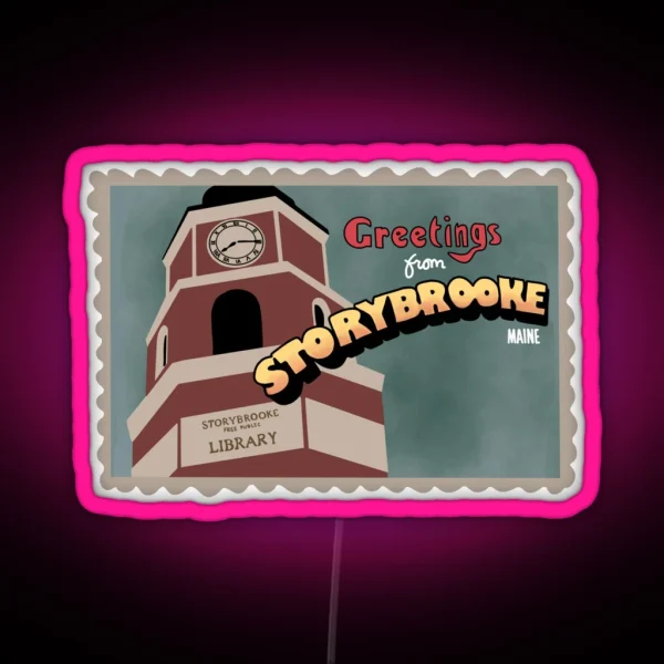 Storybrooke Postcard Once Upon A Time RGB Neon Sign
