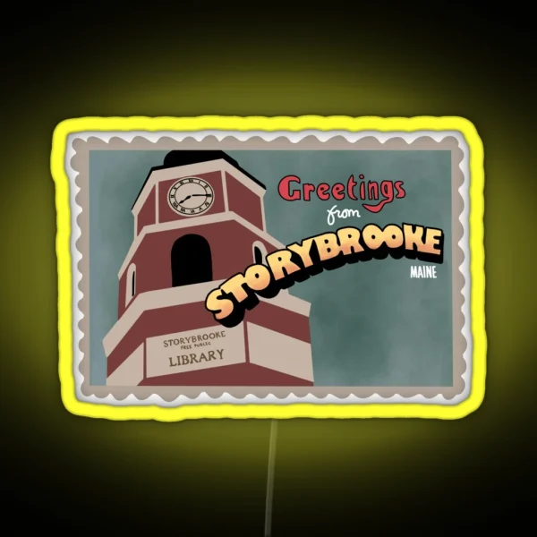 Storybrooke Postcard Once Upon A Time RGB Neon Sign