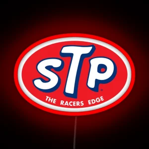 STP Motor Oil THE RACERS EDGE 1960 1970s Vintage Logo RGB Neon Sign