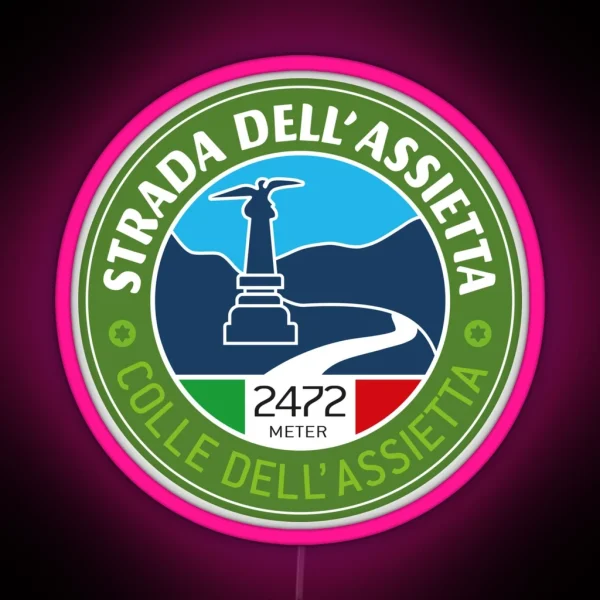 Strada Dell Assietta Assietta Crest Street V1 RGB Neon Sign