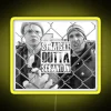 Neon sign with RGB colors reading 'Straight Outta Scranton'