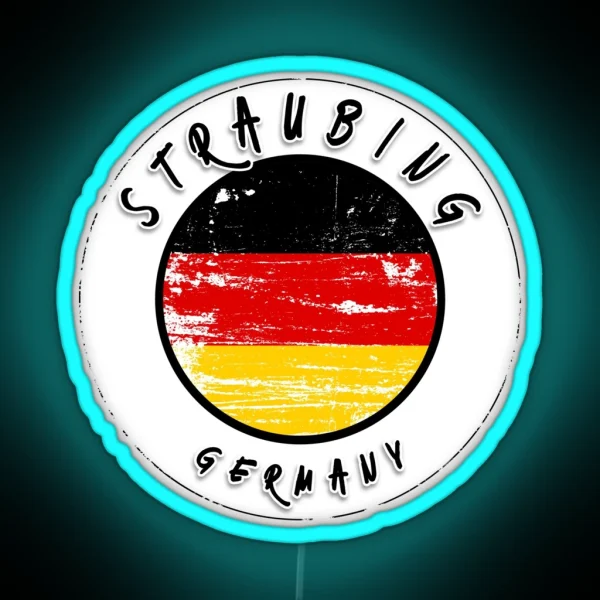 Straubing Germany Vintage Flag RGB Neon Sign
