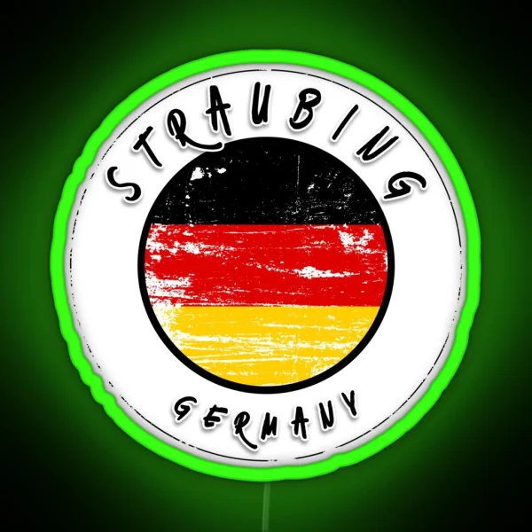 Straubing Germany Vintage Flag RGB Neon Sign