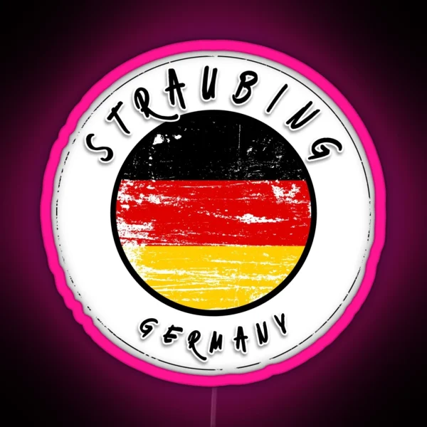 Straubing Germany Vintage Flag RGB Neon Sign