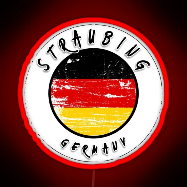 Straubing Germany Vintage Flag RGB Neon Sign