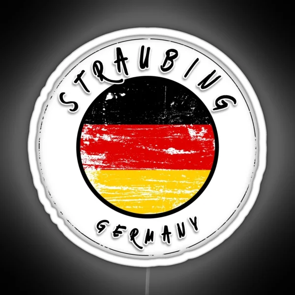 Straubing Germany Vintage Flag RGB Neon Sign