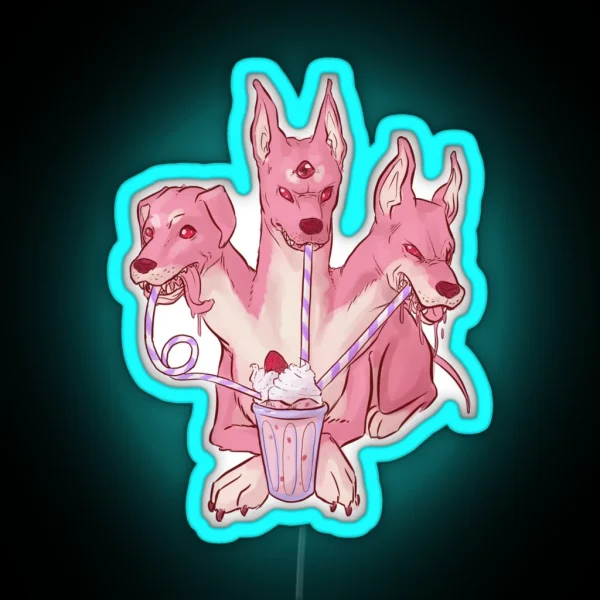 Strawberry Cerberus RGB Neon Sign