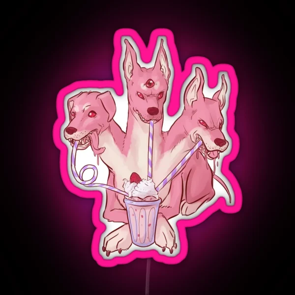 Strawberry Cerberus RGB Neon Sign