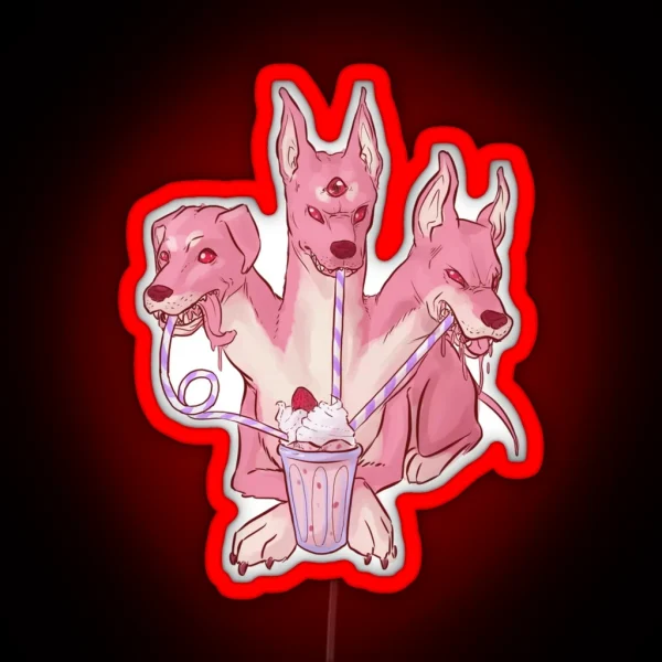 Strawberry Cerberus RGB Neon Sign