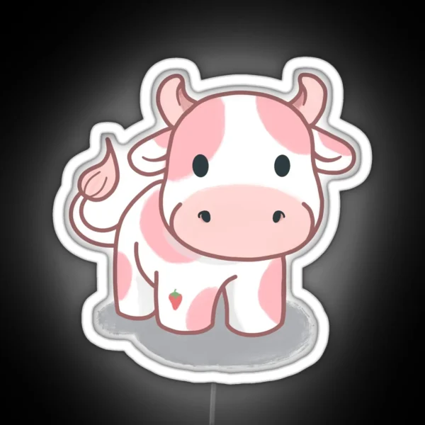 Strawberry Cow RGB Neon Sign