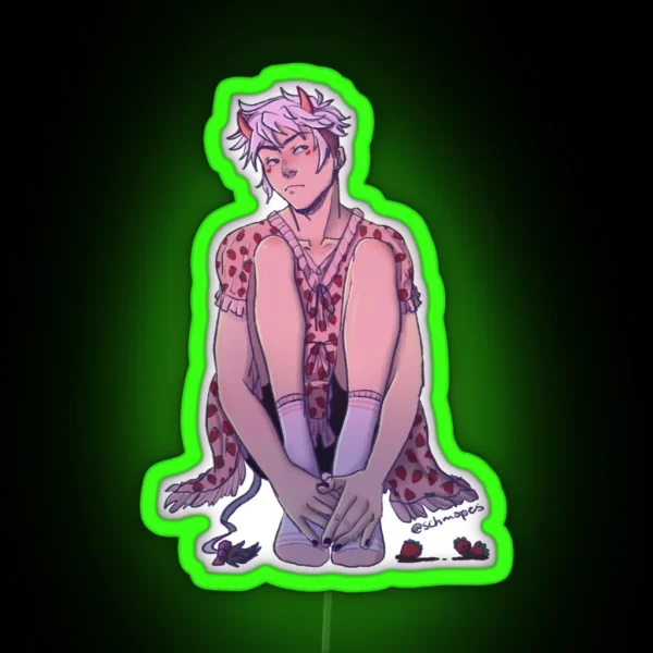 Strawberry Hatsuharu RGB Neon Sign