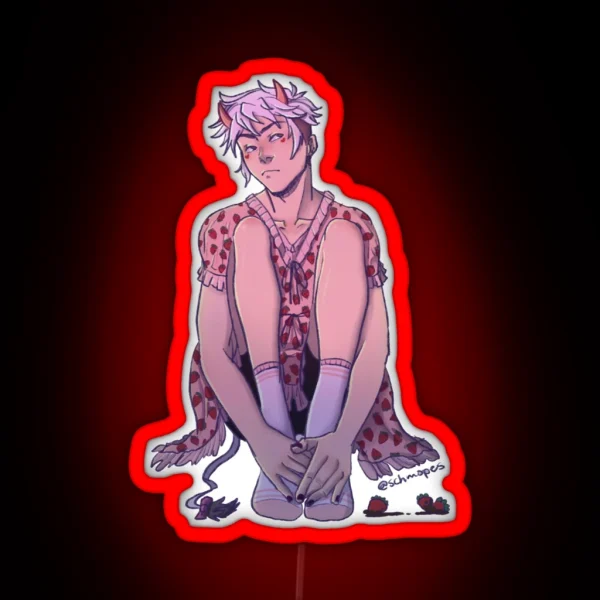Strawberry Hatsuharu RGB Neon Sign