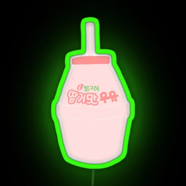 Strawberry Milk RGB Neon Sign