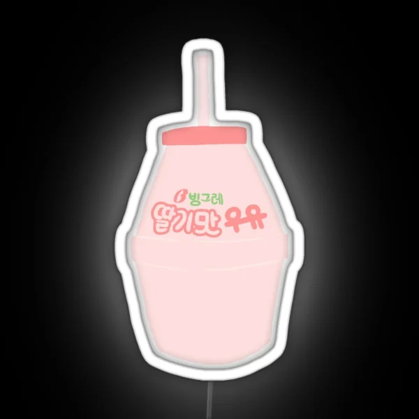 Strawberry Milk RGB Neon Sign