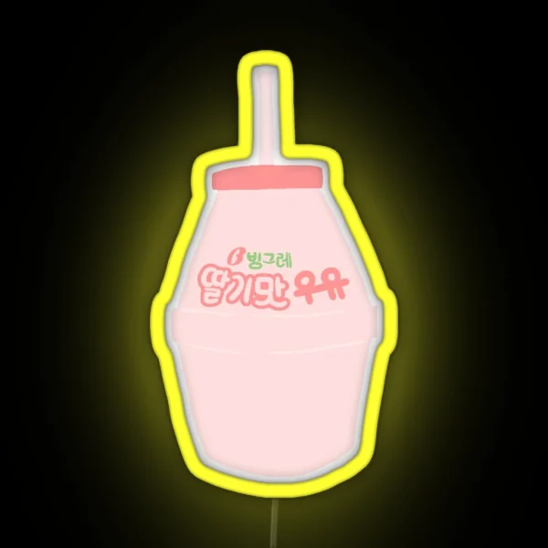 Strawberry Milk RGB Neon Sign