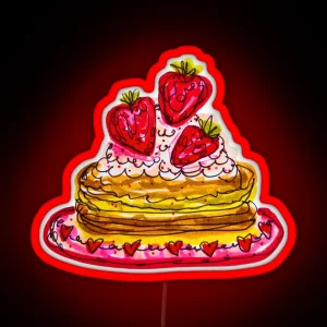 Strawberry Pancakes RGB Neon Sign