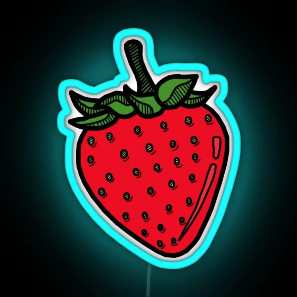 Strawberry YELLOW RGB Neon Sign