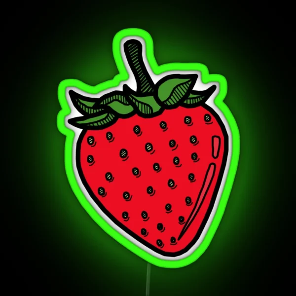Strawberry YELLOW RGB Neon Sign