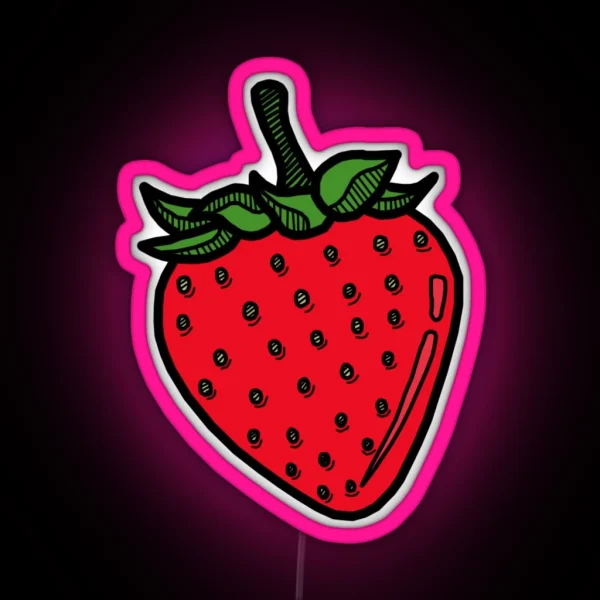Strawberry YELLOW RGB Neon Sign