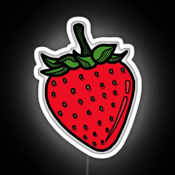 Strawberry YELLOW RGB Neon Sign