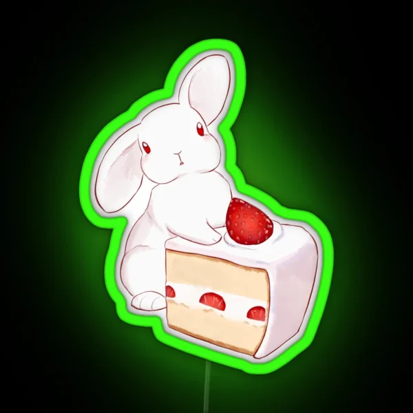 Strawbunny RGB Neon Sign