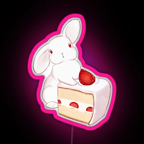 Strawbunny RGB Neon Sign