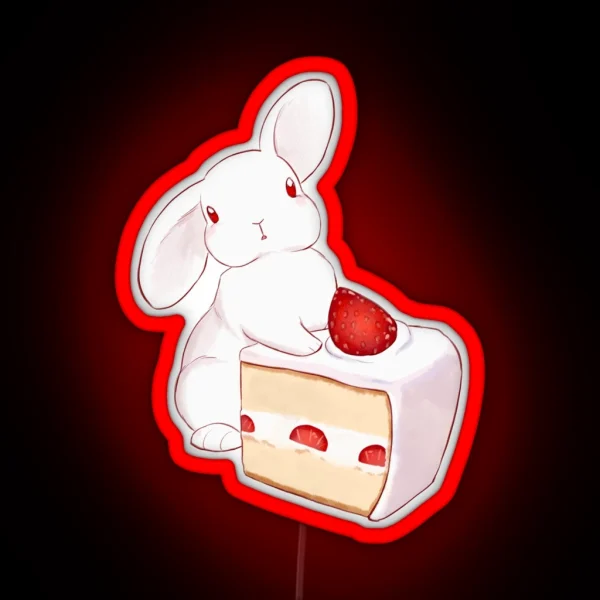 Strawbunny RGB Neon Sign