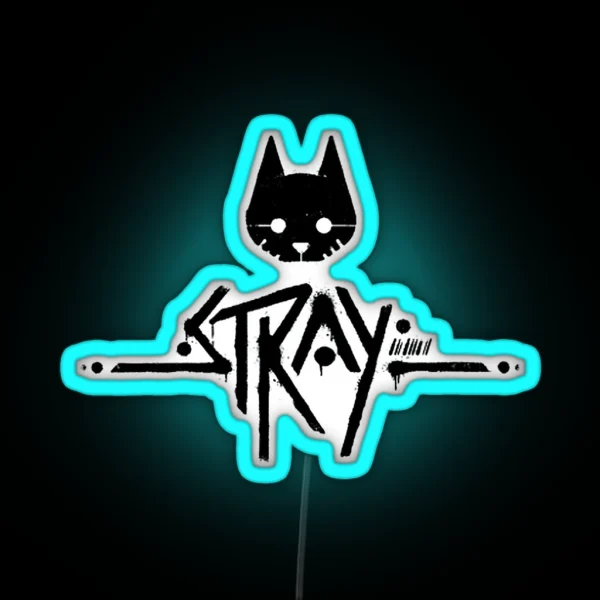 Stray Cat Game Logo RGB Neon Sign