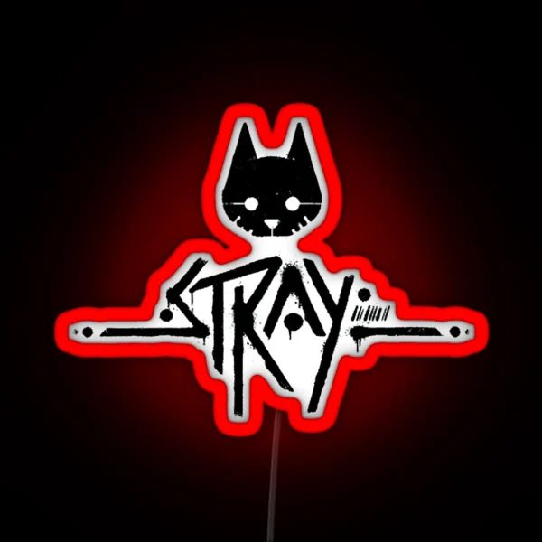 Stray Cat Game Logo RGB Neon Sign