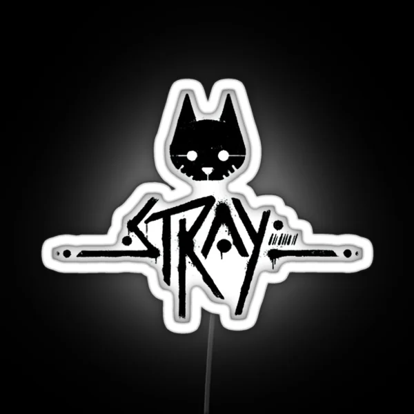 Stray Cat Game Logo RGB Neon Sign